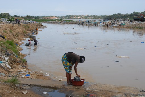 water privatized by French company - this is what is left for locals 2