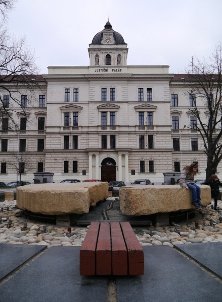 Palace of Justice. In front used to stand Soviet tank, part of the monument to 1945 liberation from Nazis