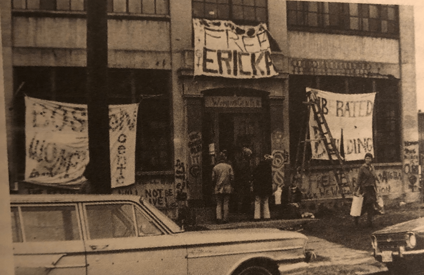 Occupation of a Harvard University building on Memorial Drive, March 1971.