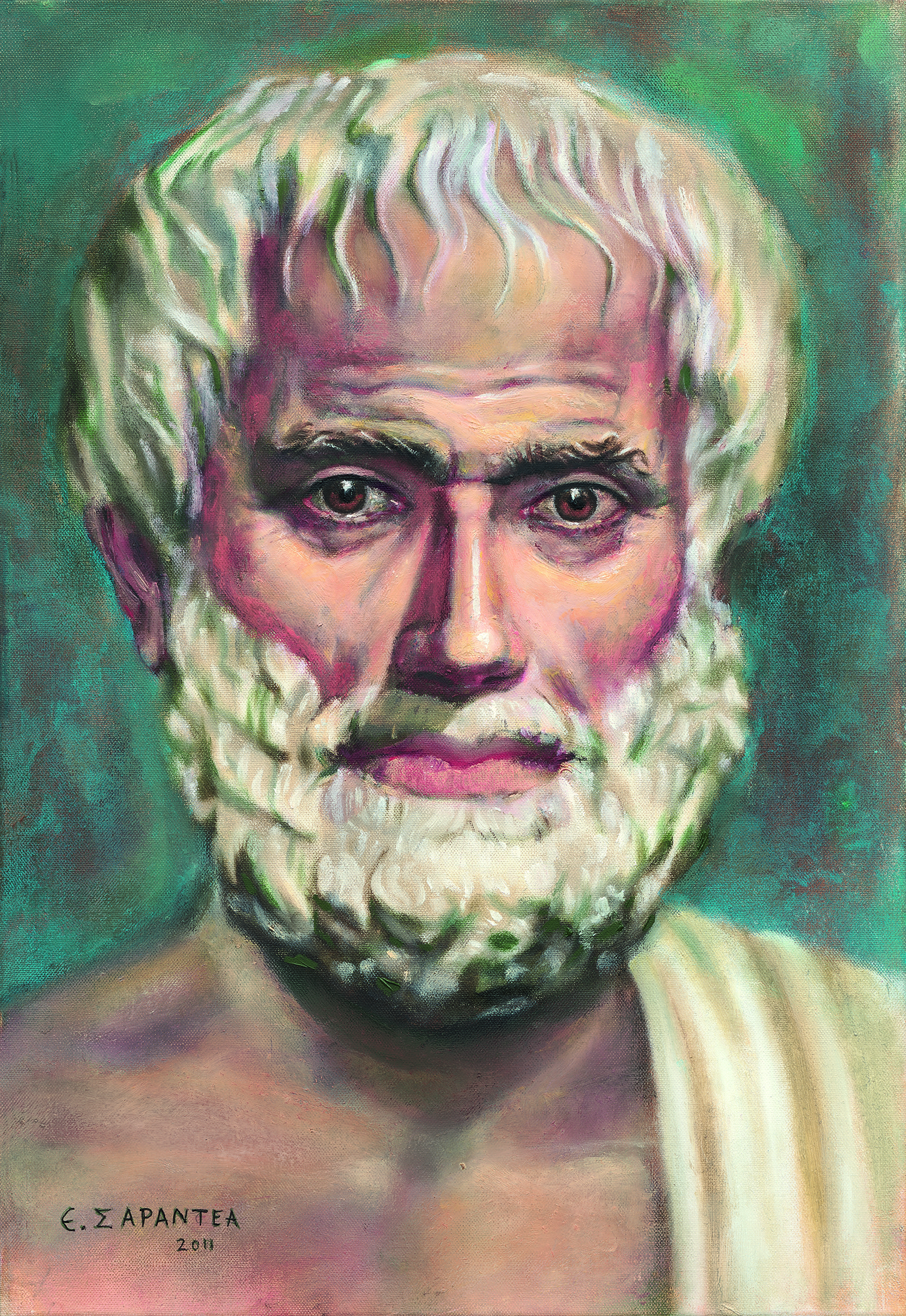 Aristotle by Evi Sarantea. Courtesy Evi Sarantea.