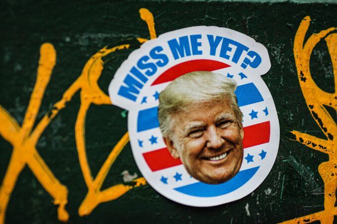 Image of a Trump sticker.