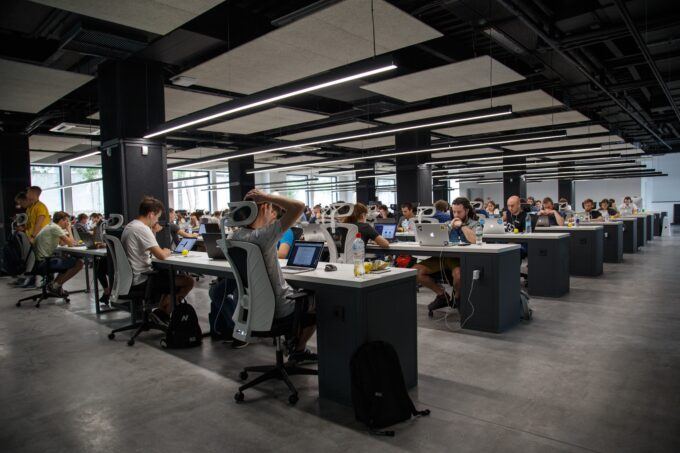 Image of communal workspace.