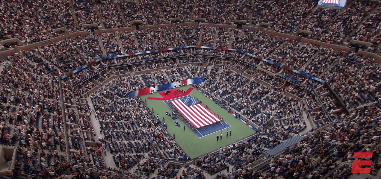 A stadium full of people Description automatically generated