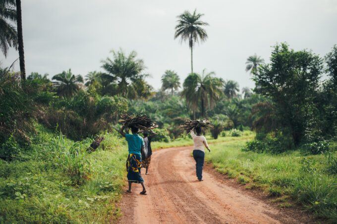 Image of a dirt road in West Africa.