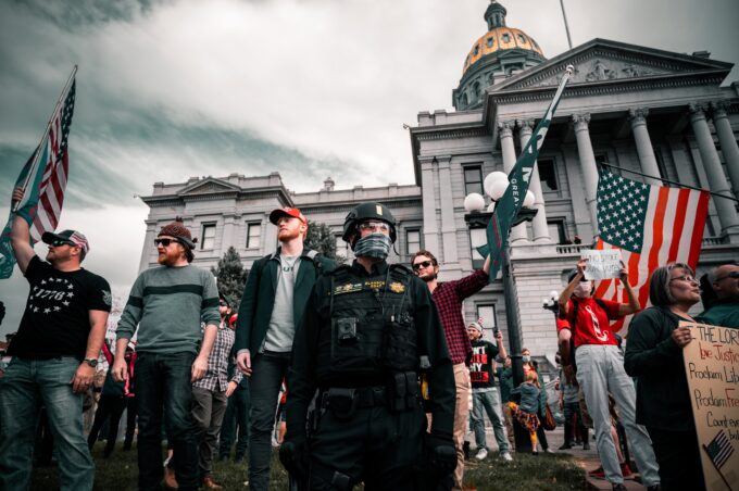 Right-wing protest.