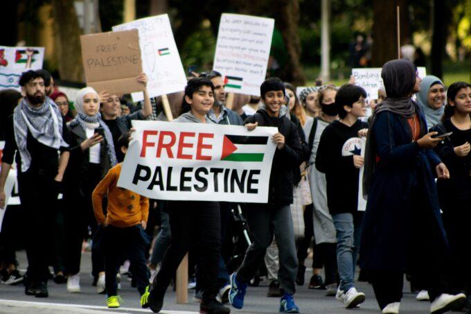Image of pro-Palestine protest.