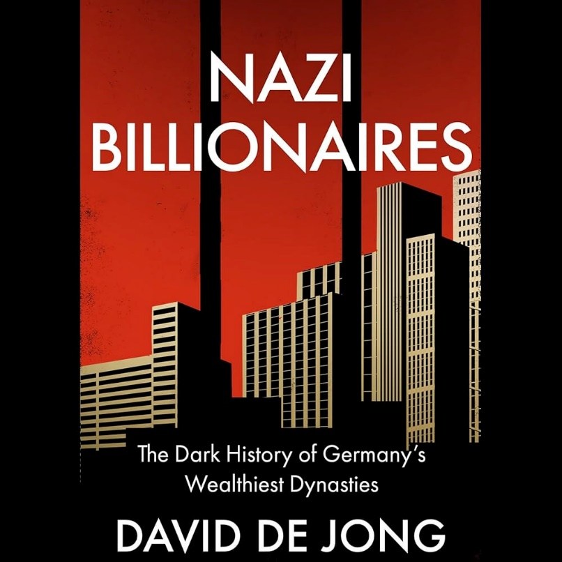 A book cover with buildings and text Description automatically generated