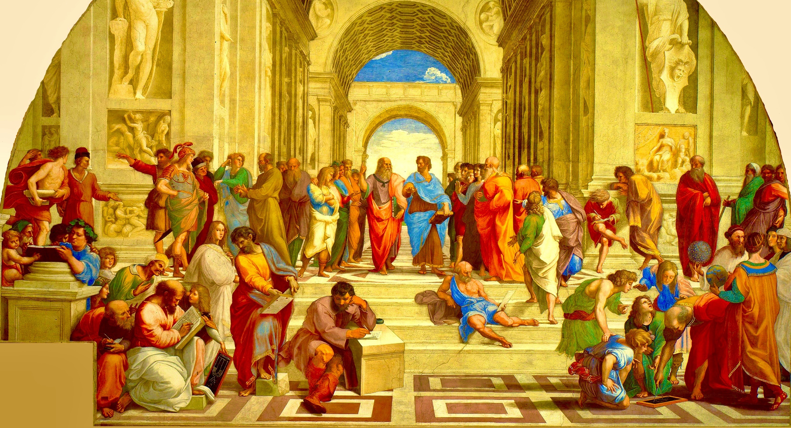 A painting of people in a room Description automatically generated