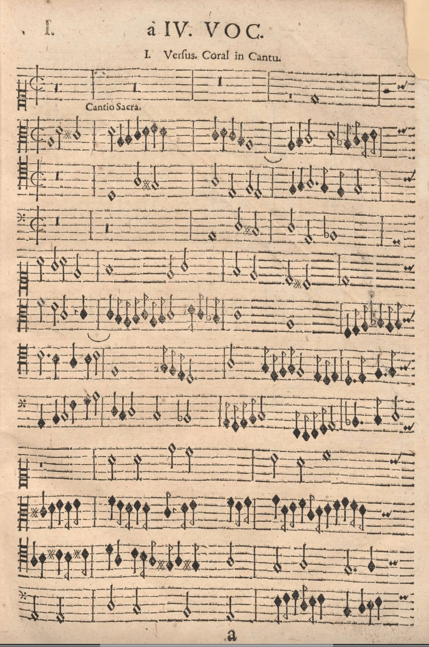 A sheet of music with musical notes Description automatically generated