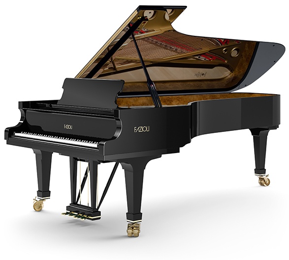 A black piano with a glass topAI-generated content may be incorrect.