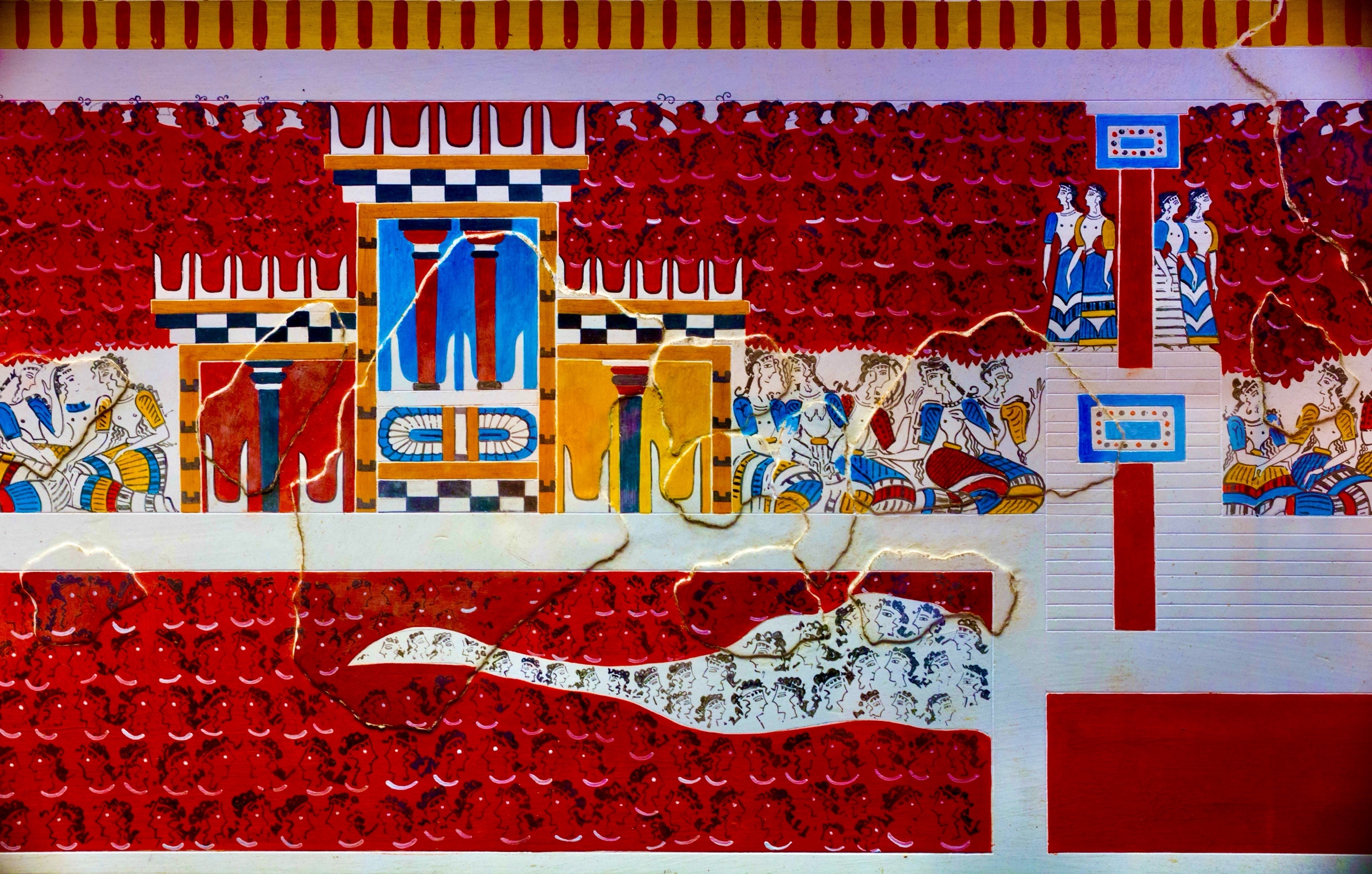 A painting of a temple AI-generated content may be incorrect.
