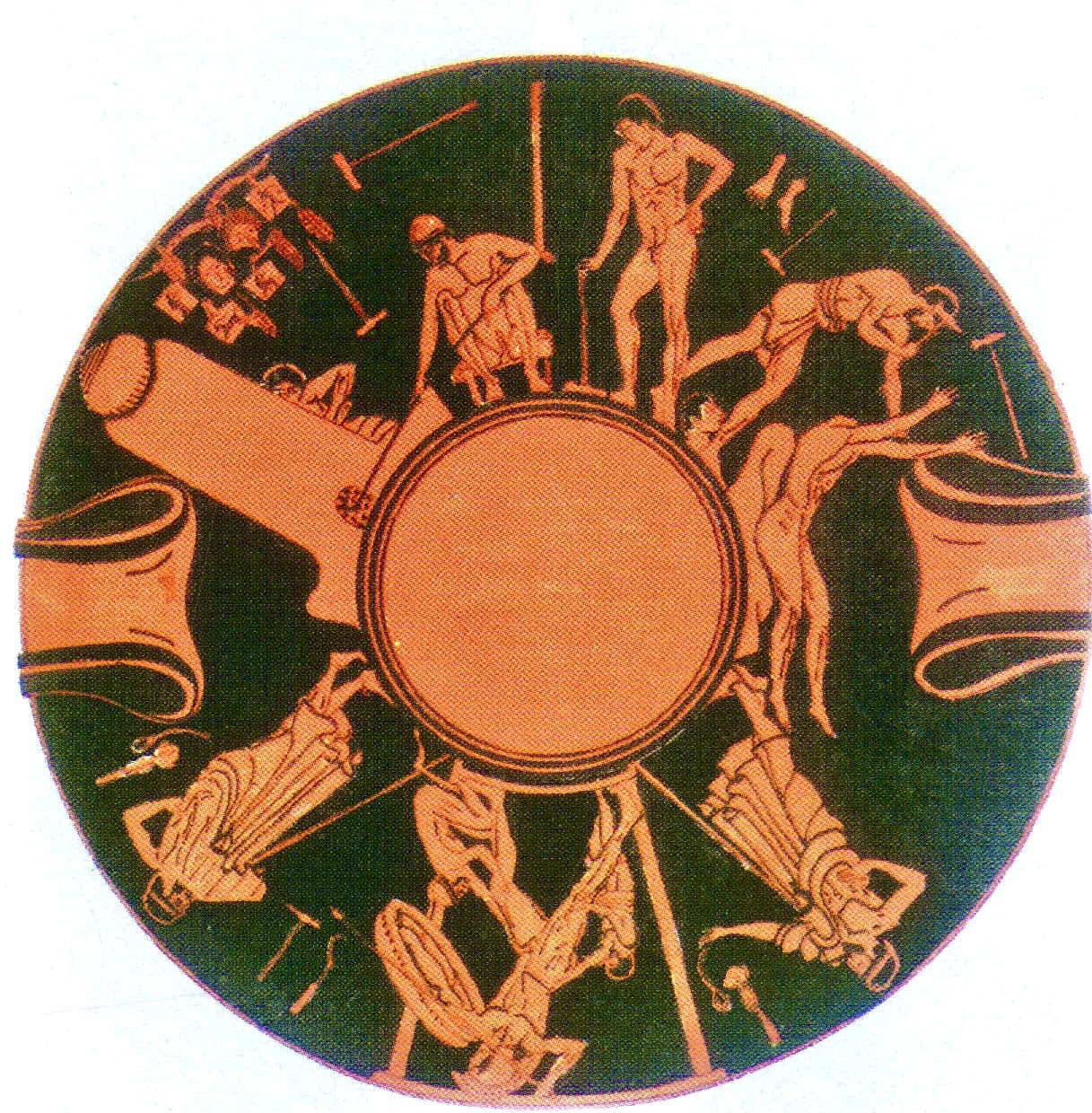 A circular object with images of peopleAI-generated content may be incorrect.