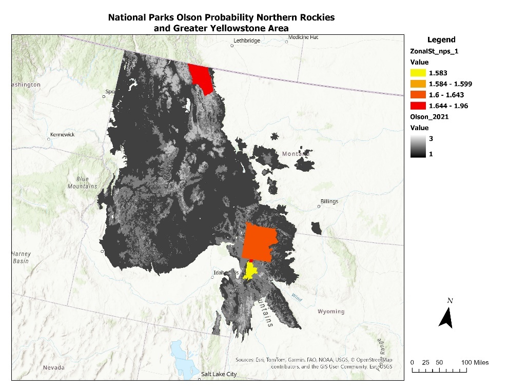A map of the national park area Description automatically generated