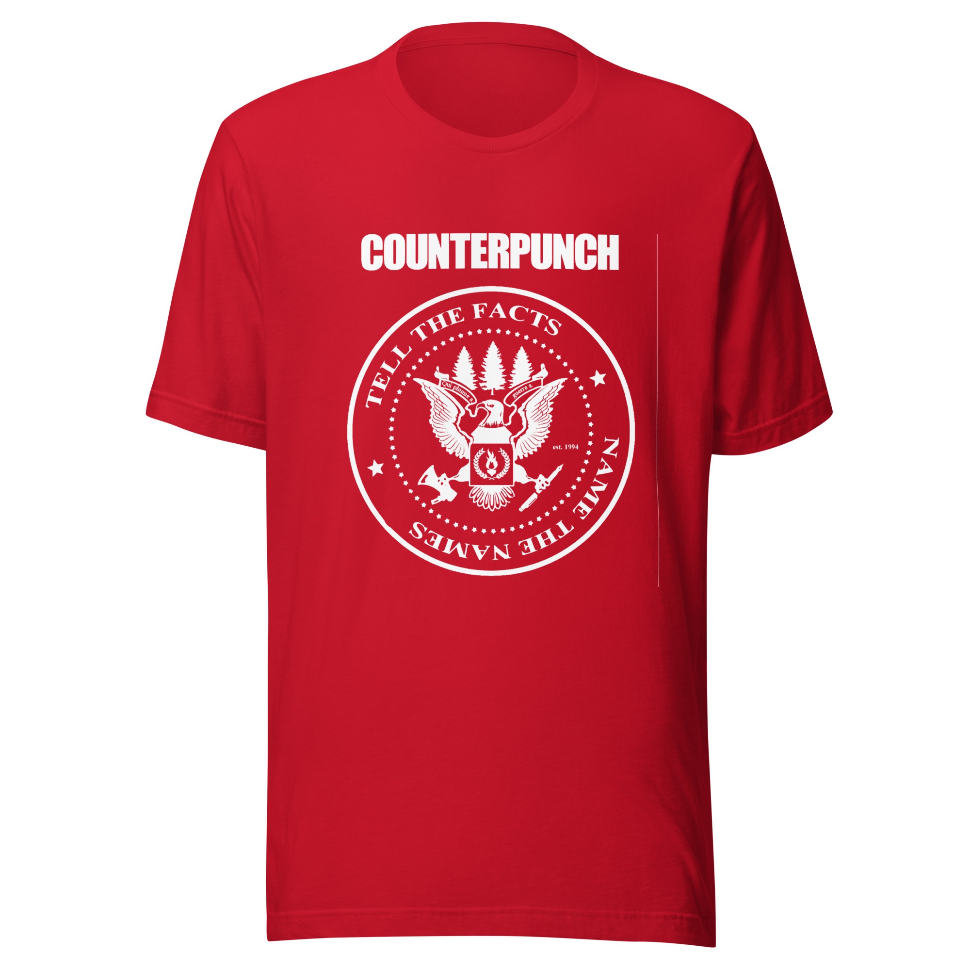 Classic CounterPunch Seal Tee - white print - CounterPunch.org